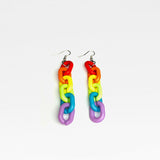 Six-color Rainbow Acrylic Chain Earrings Japanese – Stylish Gifts — 2