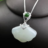 Sterling Silver Inlaid White Jade Shell-shaped – Jewelry Gift Ideas — 5