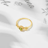 Women's Natural Olivine Bee Ring – Gifts for Her — 3