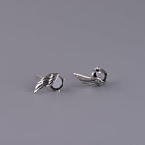 S925 Silver Retro Unisex Fashion Angel Wings Stud – Stylish Gifts — 4