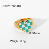 Party Jewelry Love Chessboard Plaid Ring – Jewelry Gift Ideas — 7