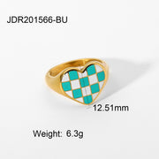 Party Jewelry Love Chessboard Plaid Ring – Jewelry Gift Ideas — 7