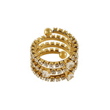 Stainless Steel 18K Full Diamond Multilayer Ring – Birthday Gifts — 8