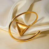 18K Gold Stainless Steel Triangle Coil Bracelet – Jewelry Gift Ideas — 10