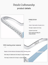 S925 Sterling Silver Fashion V-shaped Blue Enamel – Stylish Gifts — 12