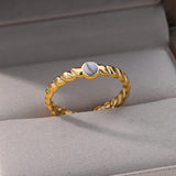 Round White Turquoise Ring For Women – Gifts for Her — 6