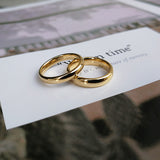 Glossy Plain Circle Tungsten Steel Couple Rings – Gifts for Her — 1