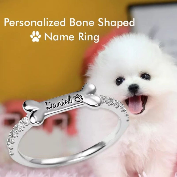 Personalized Pet Cat Ears Name Ring Fashion Jewelry – Stylish Gifts — 1