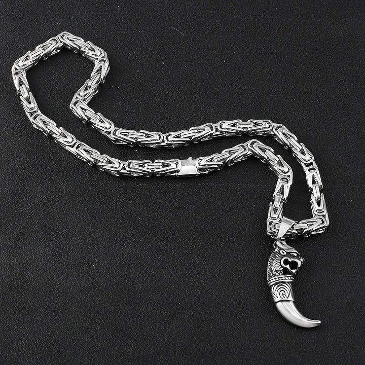 Hip Hop Kirin Ivory Wolf Fang Pendant Dominant – Jewelry Gift Ideas — 1