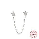S925 Sterling Silver Pentagram Diamond Chain Fringe – Gift Ideas — 8