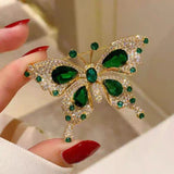 Light Luxury Emerald Butterfly Brooch – Jewelry Gift Ideas — 4