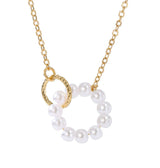 Solara Pearl Wreath Gold Necklace – Jewelry Gift Ideas — 1