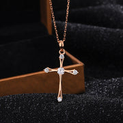 Silver Vintage Cross Necklace For Women – Jewelry Gift Ideas — 3