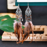 Drop Shaped Point Diamond Chain Tassel Earrings – Thoughtful Gifts — 6