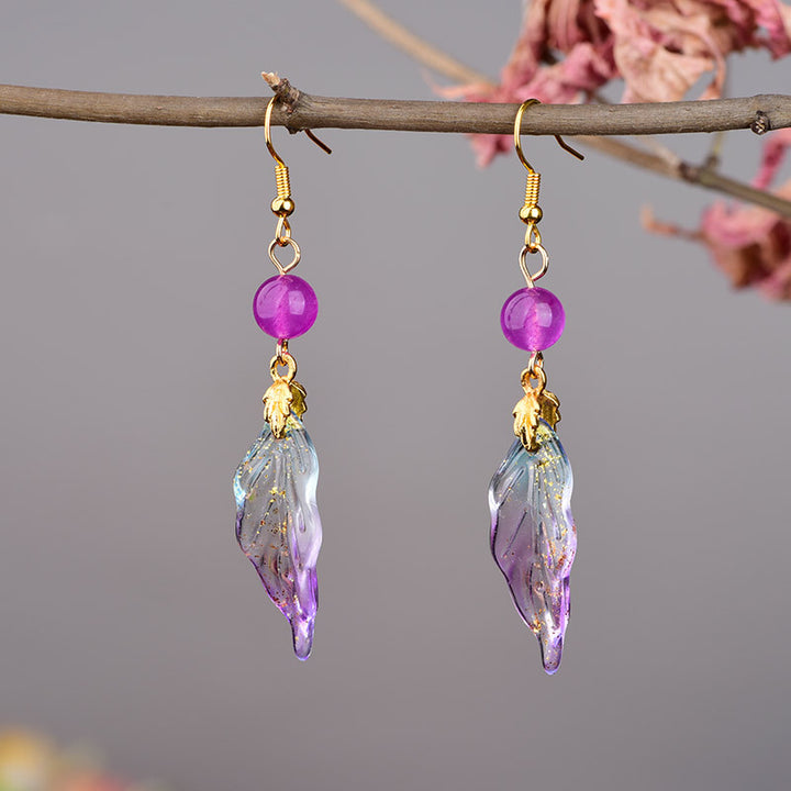 Earrings Vintage Tassel Long Purple – Holiday Gift Ideas — 1