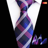 Pocket Square Tie Two-piece Set Polyester Jacquard – Surprise Gifts — 13