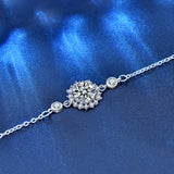 Women's Sterling Silver Sunflower Couple Bracelet – Jewelry Gift Ideas — 2