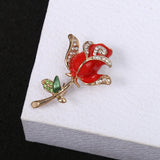 Three-dimensional Rose Flower Rhindiamond-style Brooch – Stylish Gifts — 2