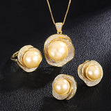 18K Gold Shell Beads Rose Geometric Women's Suit – Gifts for Her — 6