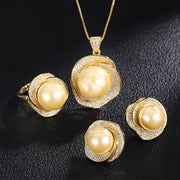 18K Gold Shell Beads Rose Geometric Women's Suit – Gifts for Her — 6