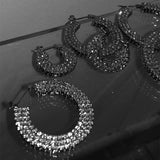 S925 Silver Needle Geometric Full Diamond Ear Buckle – Stylish Gifts — 5