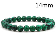 Classic Black Matte Green Malachite Bracelets – Jewelry Gift Ideas — 14