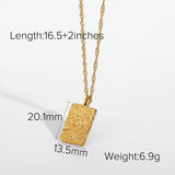 Statement Square Tarot Signet Pendant Necklace – Jewelry Gift Ideas — 18