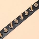 Black Punk Rock Leather Necklace Necklace – Jewelry Gift Ideas — 2