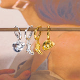 Gold Plated Denim Boots Hat Pendant Earrings – Jewelry Gift Ideas — 3