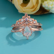 Moonstone Crown Double Combination Women's Copper Rose – Gifts for Her — 1