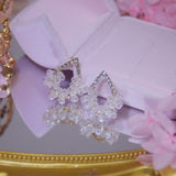 S925 Silver Needle Water Drop Shape Diamond Woven – Gifts for Her — 5