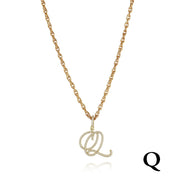 26 Letter Necklace Inset Zircon 18k Gold Necklace – Jewelry Gift Ideas — 13