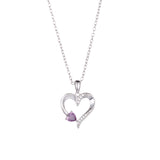 Love Heart Necklace Female Birthstones Peach – Jewelry Gift Ideas — 12