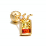 Lollipop Ice Cream Earrings 18K Real Gold Lock Ball – Thoughtful Gifts — 16