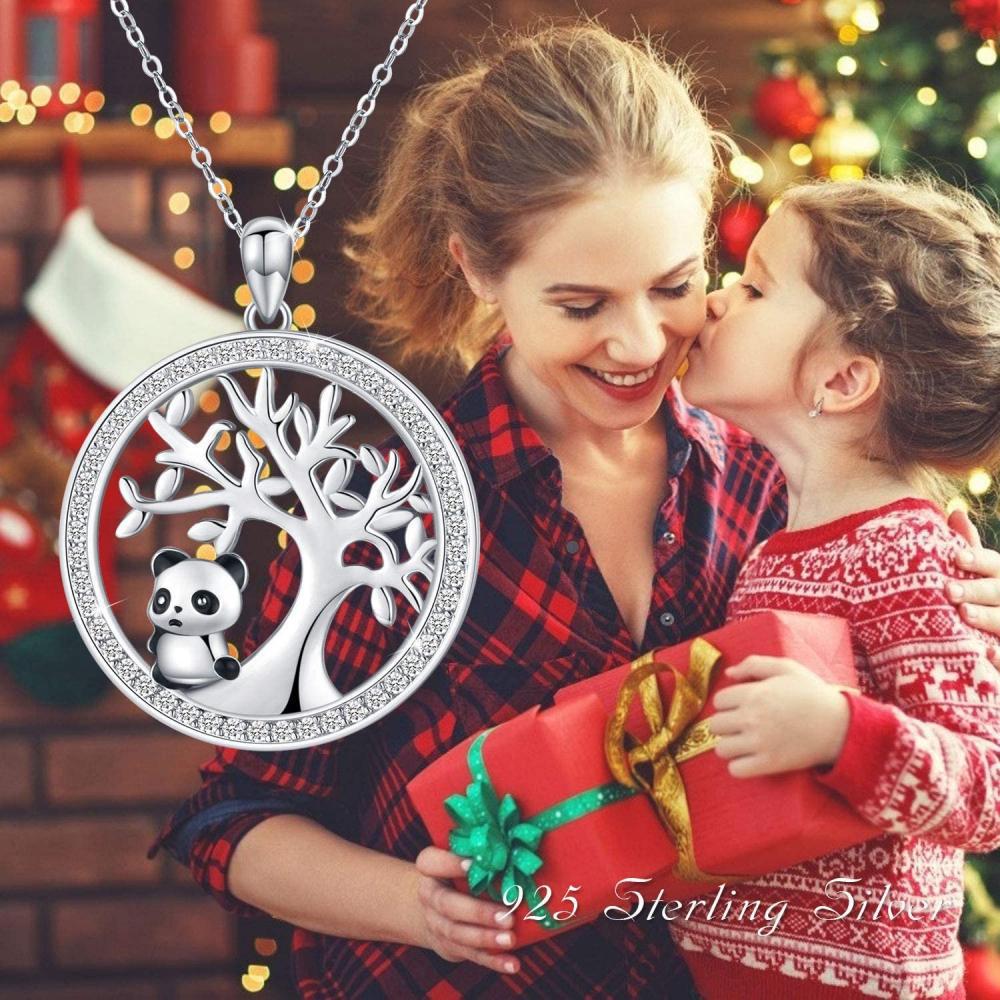 Women's Crystal Necklace With Full Diamond Panda – Jewelry Gift Ideas — 1