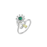 Sunflower Rotating Ring Set With Diamond Simple – Small Gift Ideas — 11