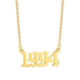 18K Stainless Steel 1990- Year Necklace – Jewelry Gift Ideas — 17