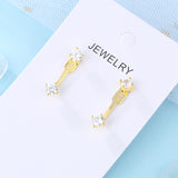 S925 Silver Jewelry Earring Womens Single Diamond – Jewelry Gift Ideas — 2