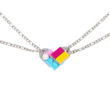 Stainless Steel Building Blocks Lovers Necklace – Jewelry Gift Ideas — 3