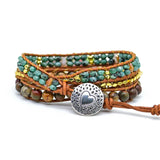Multicolor Colorblock Natural Stone Leather – Jewelry Gift Ideas — 4
