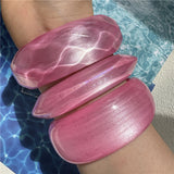 Colorful Acrylic Bracelet Irregular Round Resin – Jewelry Gift Ideas — 9