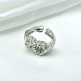 Silver Foil Paper Irregular Girls' Opening Ring – Useful Gifts — 7