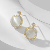 Rotatable Opal 925 Silver Stud Earrings – Holiday Gift Ideas — 8