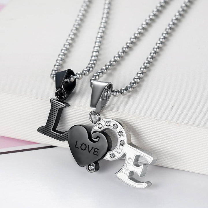 Creative LOVE Letter Diamond Pendant Necklace – Jewelry Gift Ideas — 1