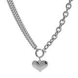 Love Spliced Titanium Steel Chain Necklace – Jewelry Gift Ideas — 5