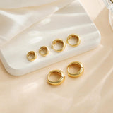 Women's 18K Gold Glossy And Simple Earrings – Gifts for Her — 7