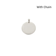 Stainless Steel Round Circle Heart Pendant – Jewelry Gift Ideas — 3
