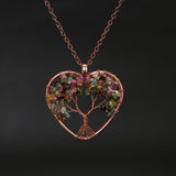 Natural Stone Colorful Tree Root Necklace – Jewelry Gift Ideas — 4