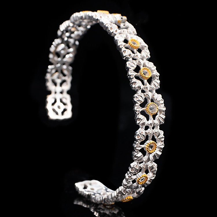 S925 Silver Natural Topaz Bracelet – Jewelry Gift Ideas — 1
