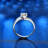 925 Silver Ring Moissanite Silver Women's Diamond Ring – Gifts for Her — 3